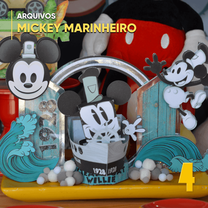 Mickey Marinheiro - Adorno para tarta