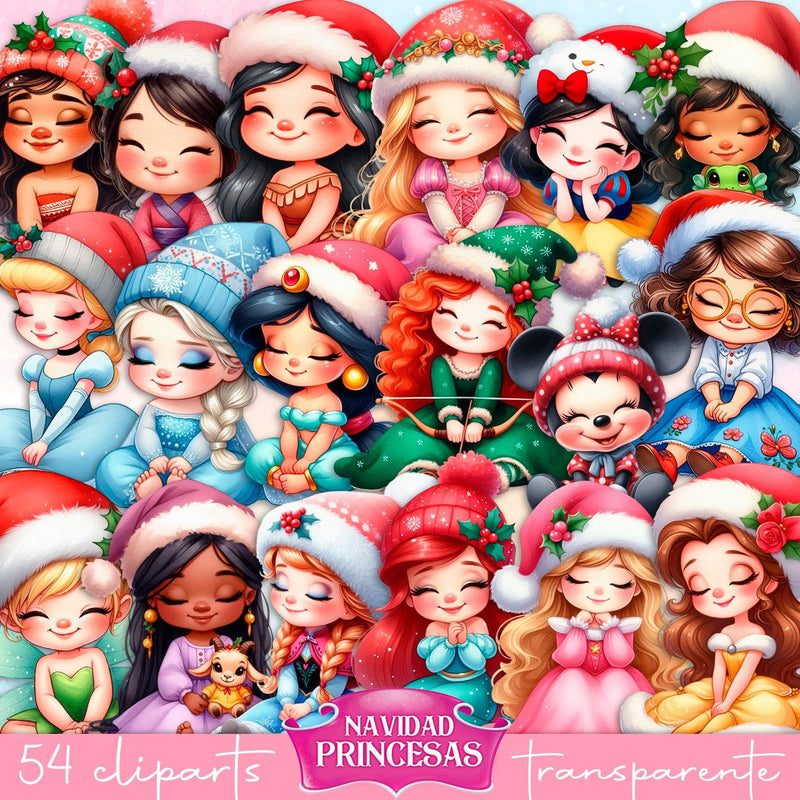 Natal das Princesas - Clipart