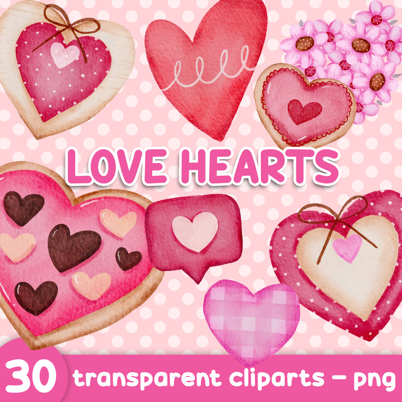 Dia dos Namorados Love Hearts - Cliparts