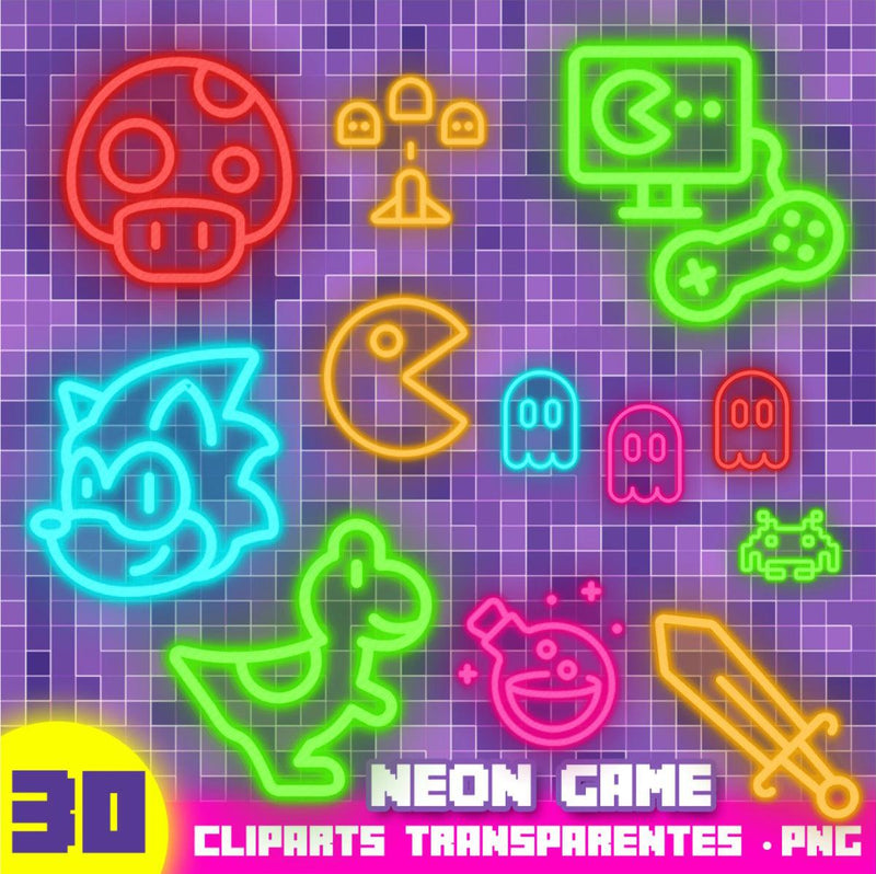 Juego De Neón - Cliparts 