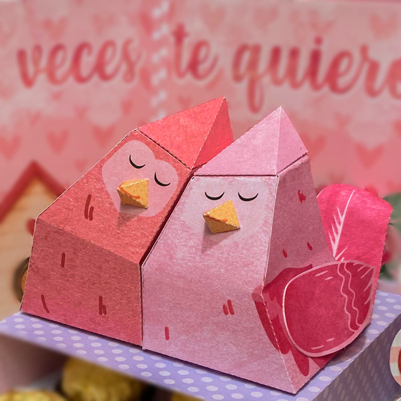 Pájaros de San Valentín - Papertoys